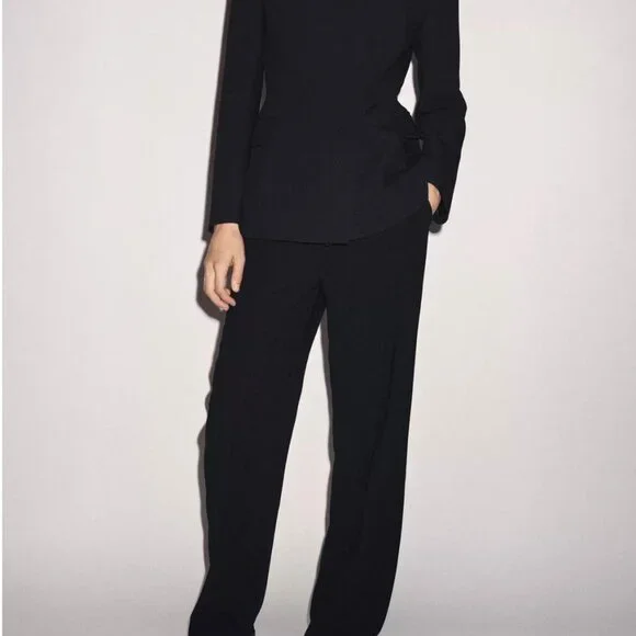 Zara Eastern-Inspired Black Tailored Pants – NWT – Size XL - Picture 2 of 3
